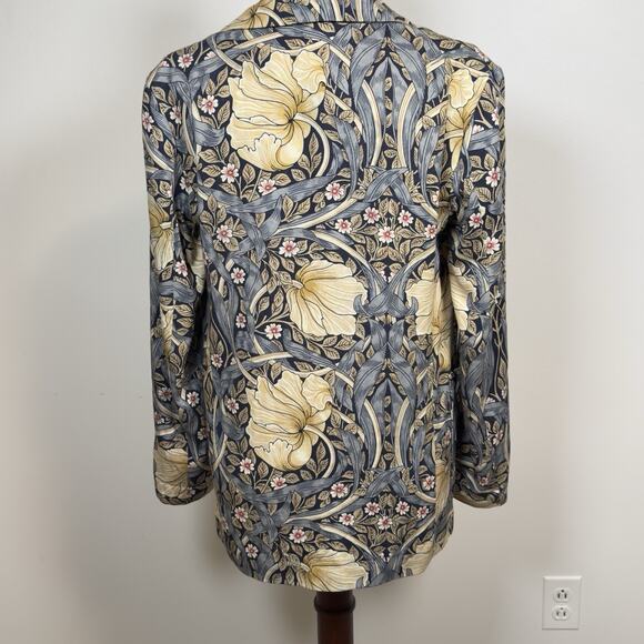 Morris & Co x H&M Sz. 2 Pimpernel Floral Art Nouveau Jacket Blazer - Picture 5 of 15